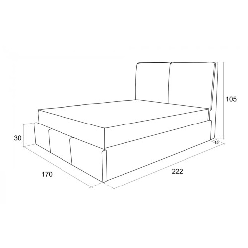 Тапицирано легло Селена 180/200