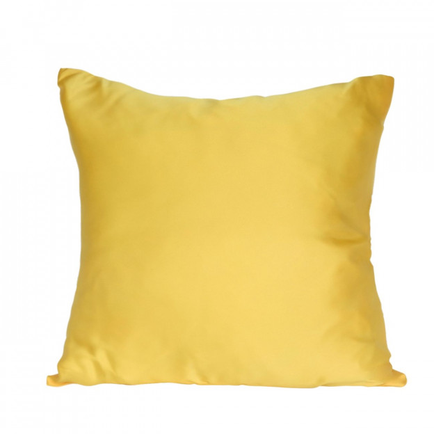 декоративна възглавница с цип жълто