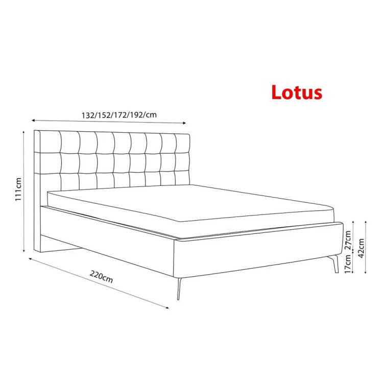 Тапицирано легло Лотос 120/200